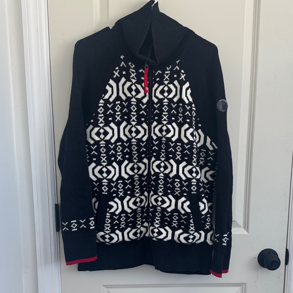 Talbots Black and White Patterned women’s  Sweater